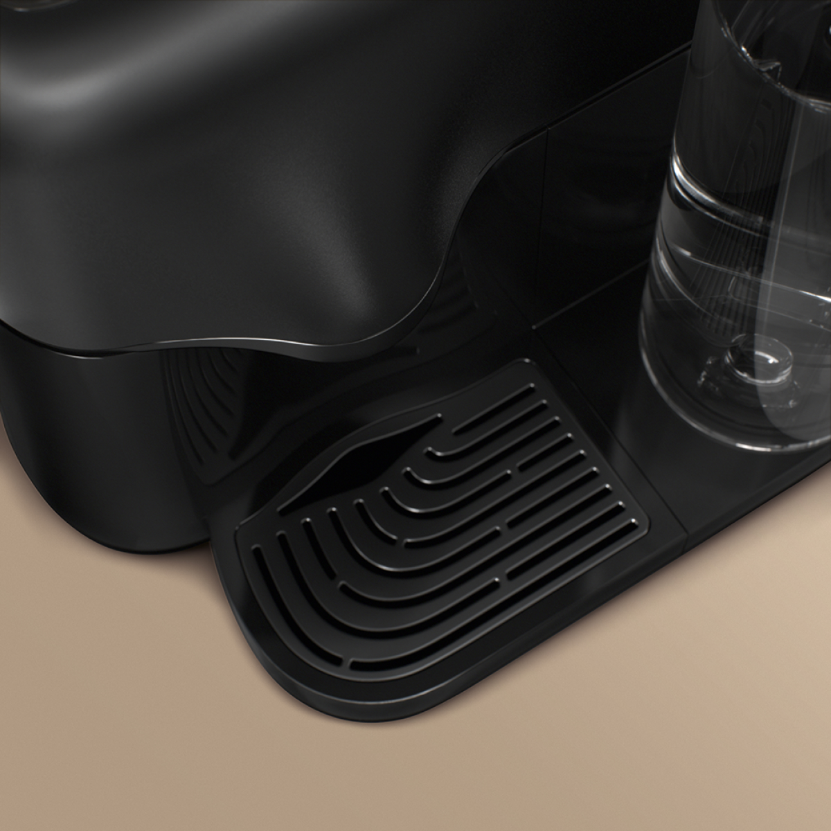 Detailansicht Abtropfgitter der Avoury One Teemaschine Pure Black