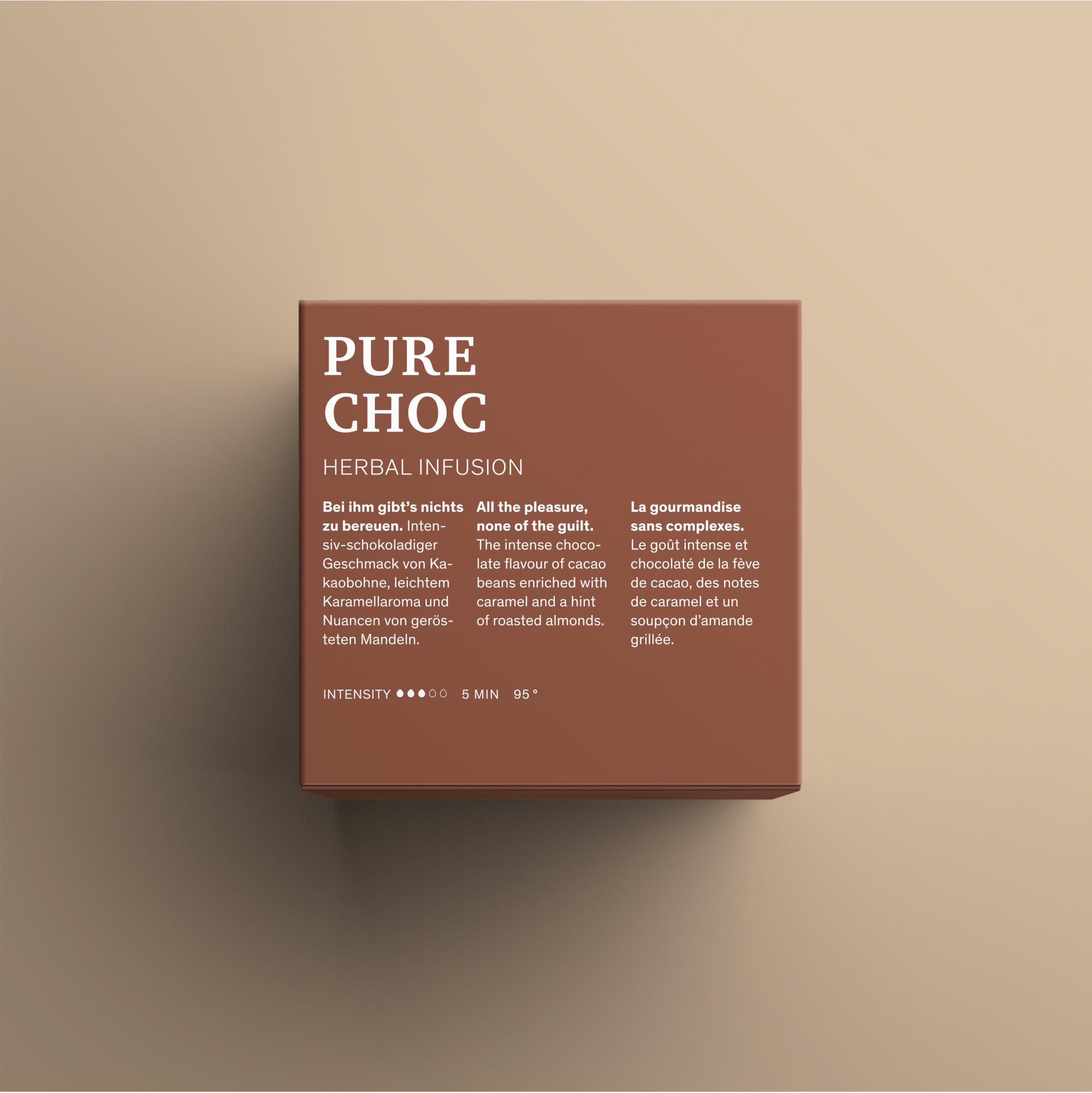 Pure Choc Teeverpackung R&uuml;ckseite