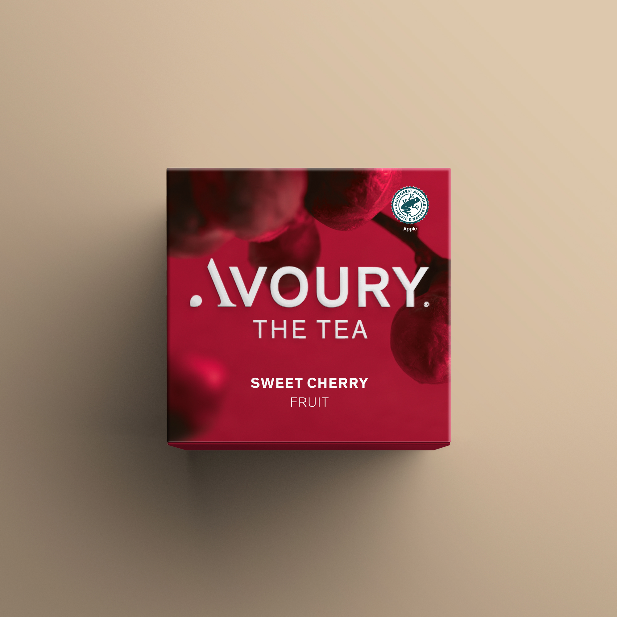 Vorderseite der Avoury Sweet Cherry Teekapsel-Verpackung