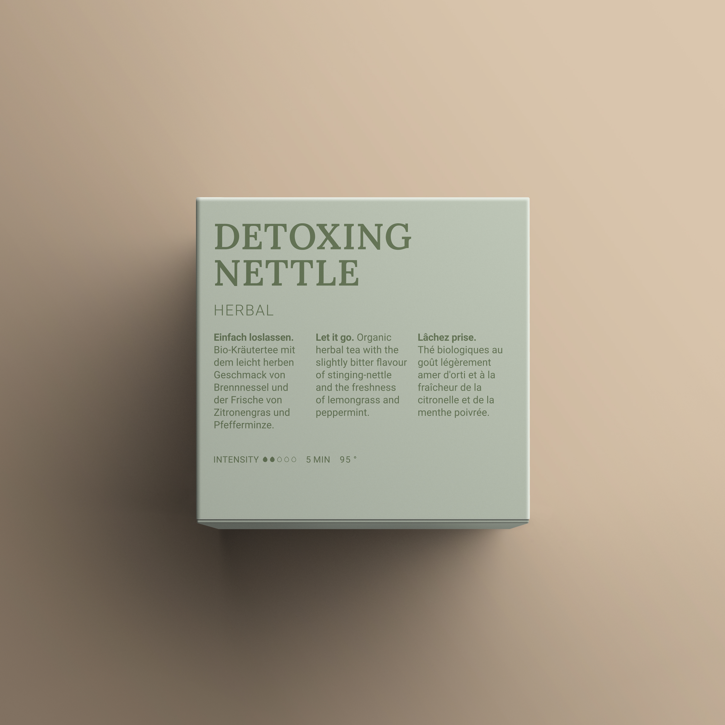 R&uuml;ckseite der Avoury Detoxing Nettle Teekapsel-Verpackung