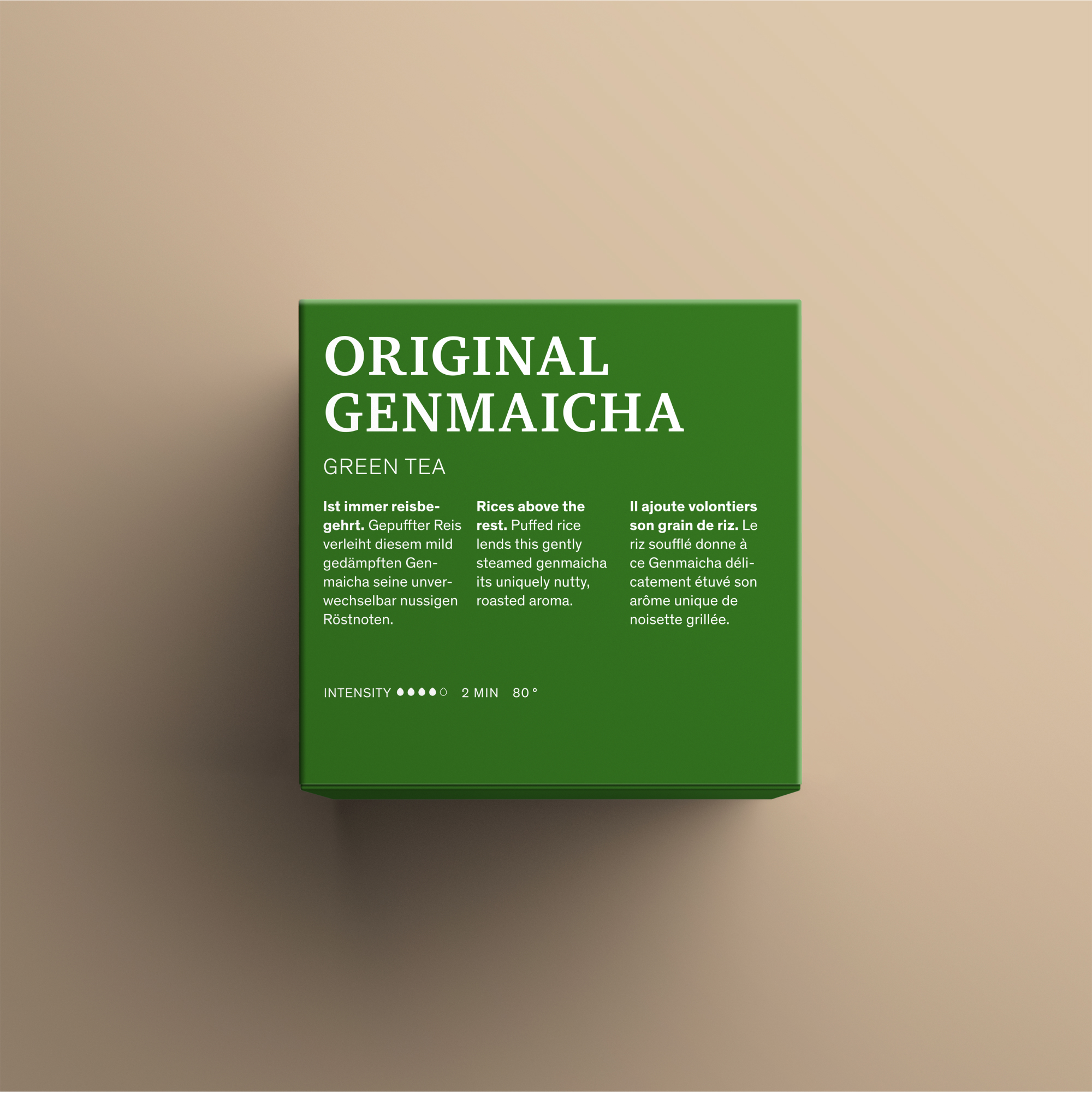 Original Genmaicha Teeverpackung R&uuml;ckseite