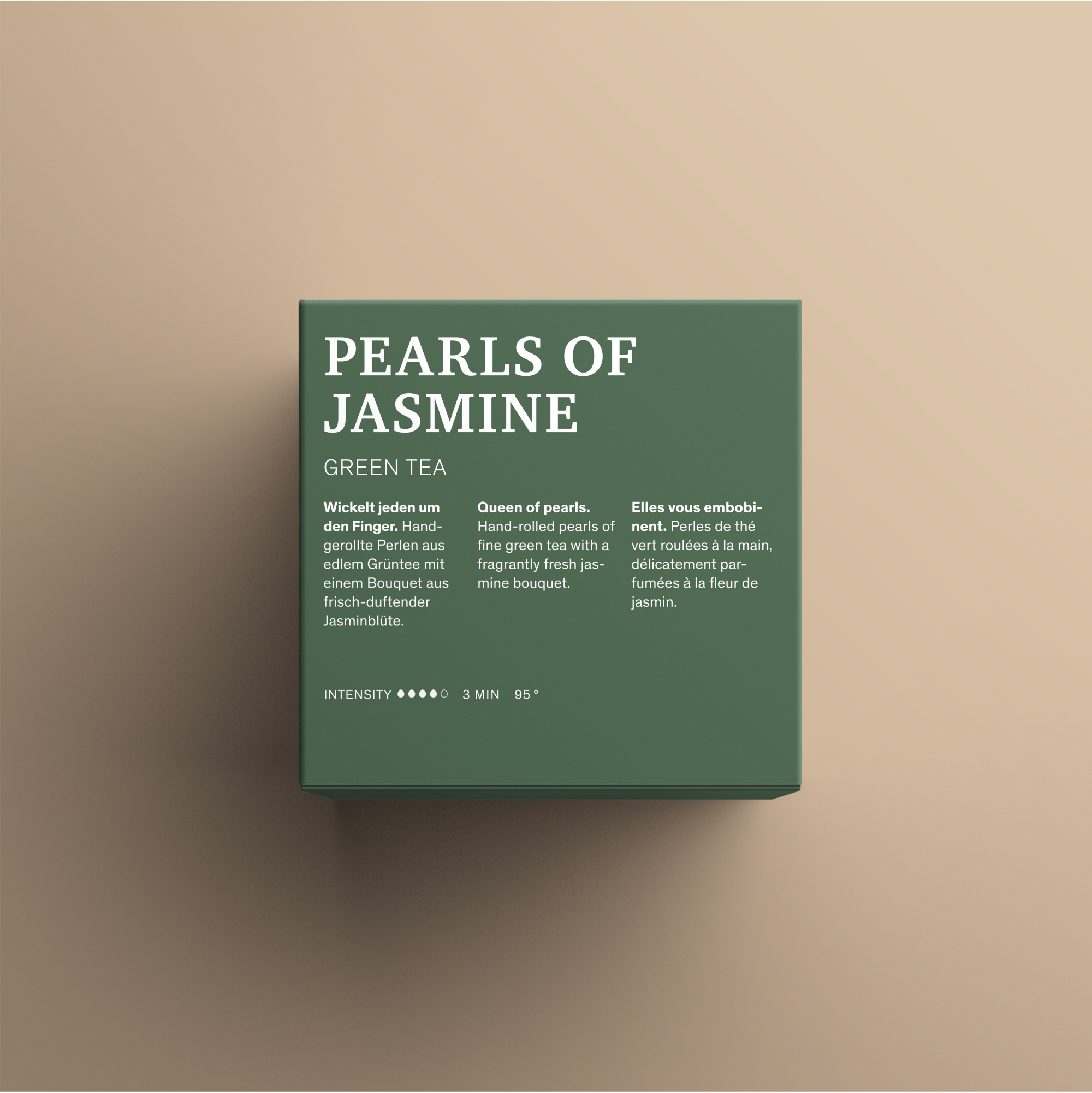 R&uuml;ckseite der Avoury Pearls of Jasmine Teekapsel-Verpackung